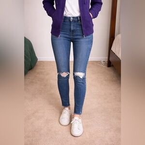 Levi's Dark Blue Distressed Skinny Jeans